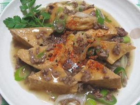 厚揚がんも挽肉のトロ~リ煮